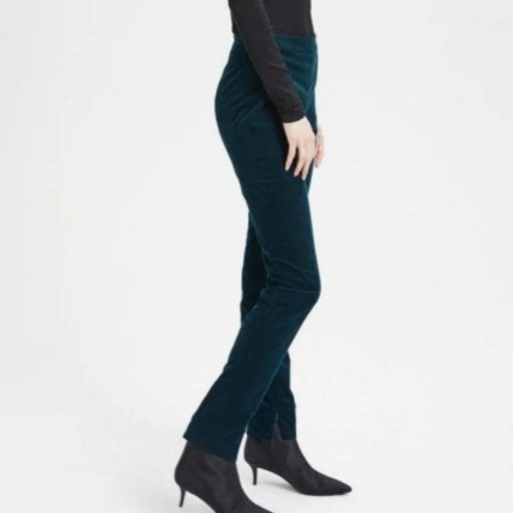 Theory HW Legging Green Poplar Oslo Corduroy Zipper Ankle Pants 00 NWT 298